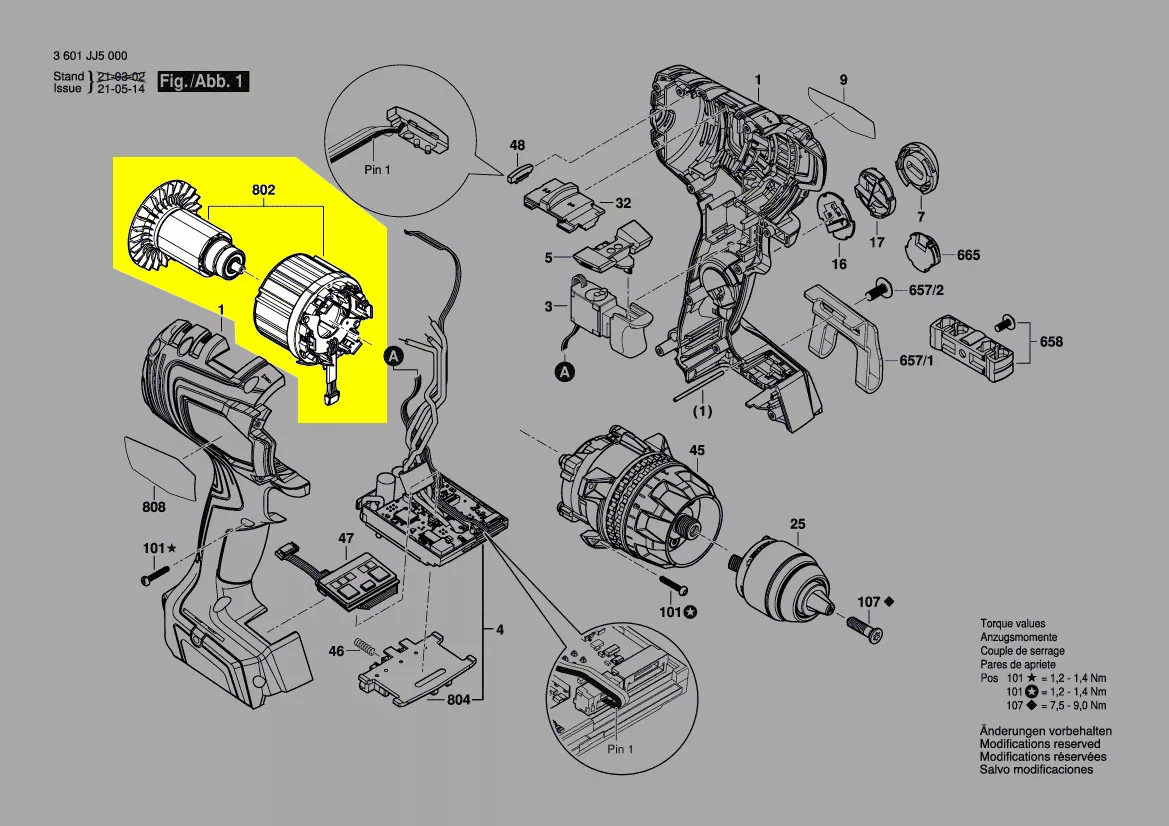 Moteur réf. 1 600 A02 4CL Bosch